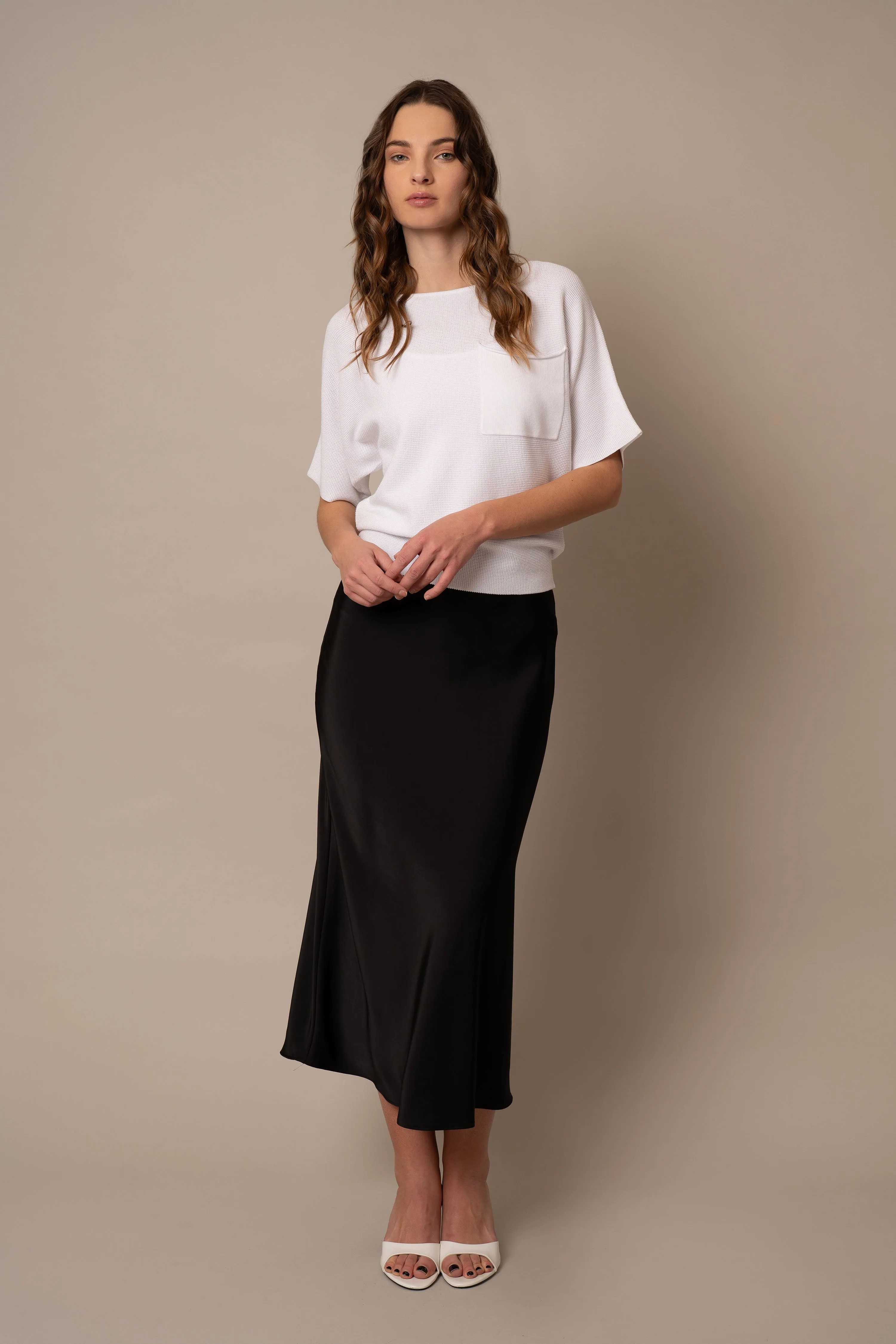 Short Sleeve Dolman with Pocket long wear