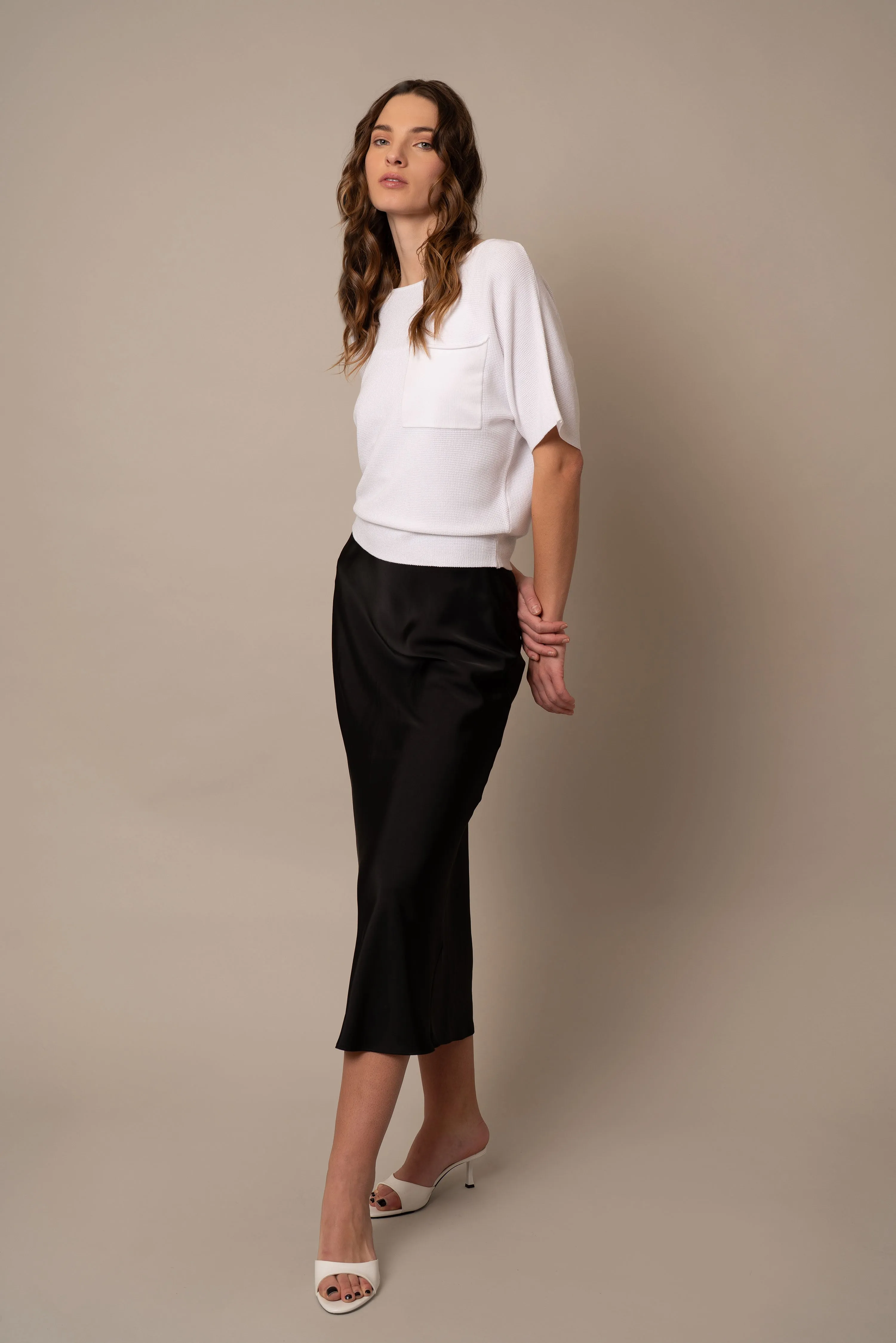 Short Sleeve Dolman with Pocket long wear