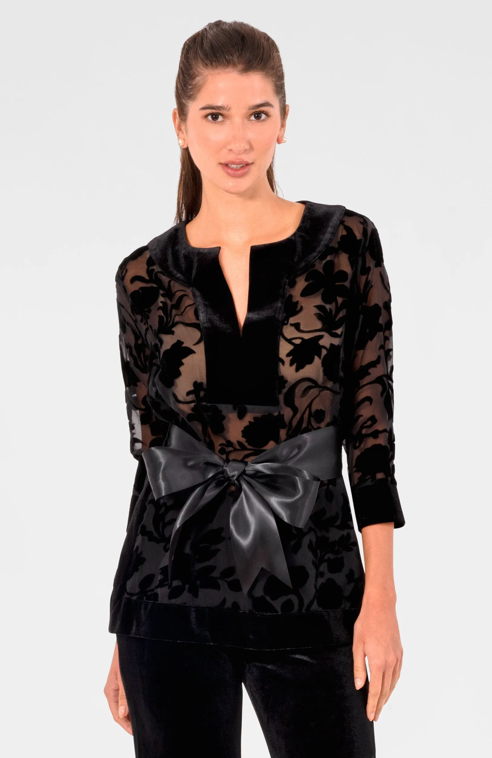 Blouses & Shirts,Blouses & Shirts Collection,Clothing,Clothing Collection,Fall/Holiday '24,Fall/Winter,Fall/Winter '24 Collection,Fall/Winter 2024,Fall/Winter Collection,Featured Collection,Luxe Garden Burnout Velvet Collection,Online Store,Pre-O