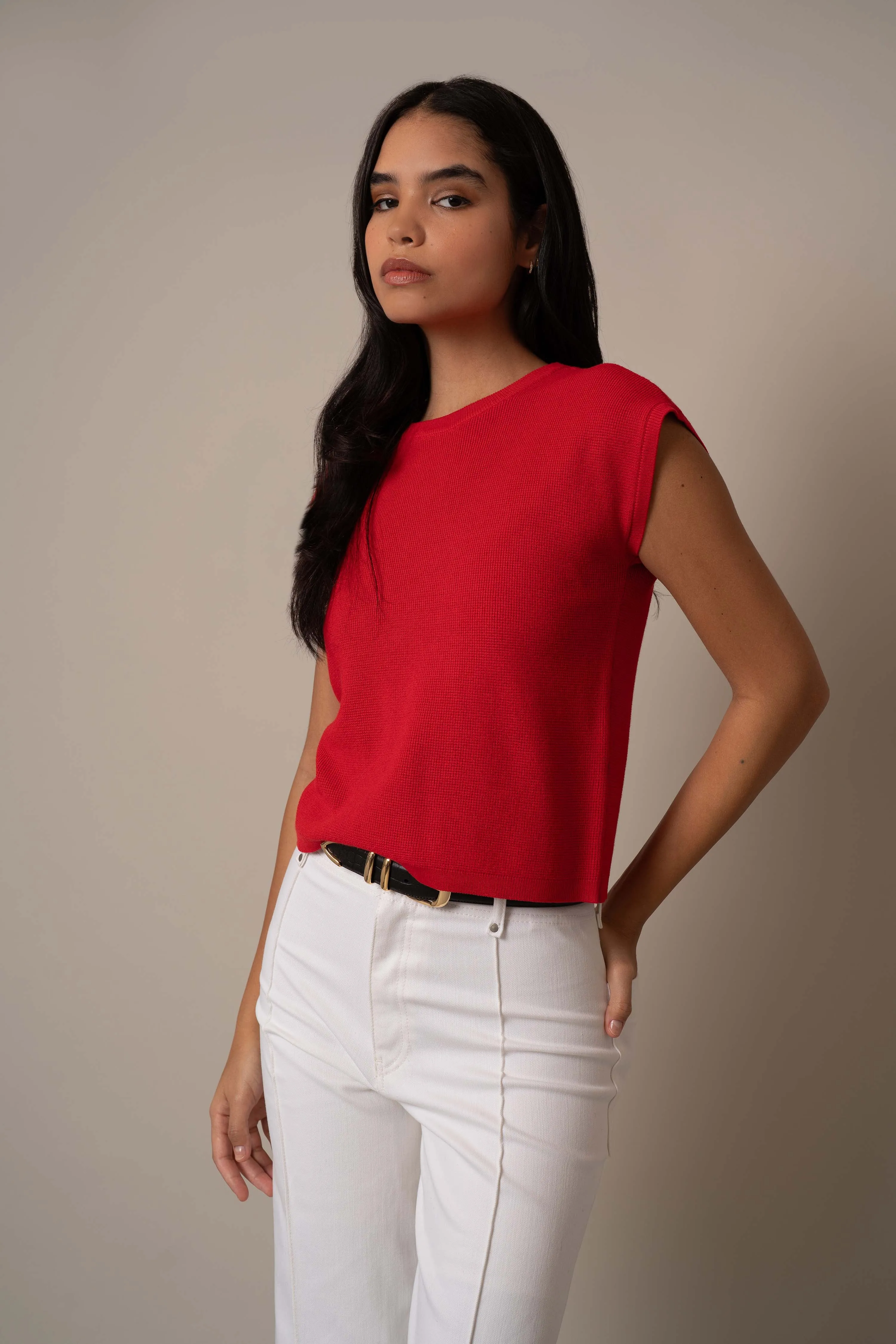 Sleeveless Pullover gentle feel