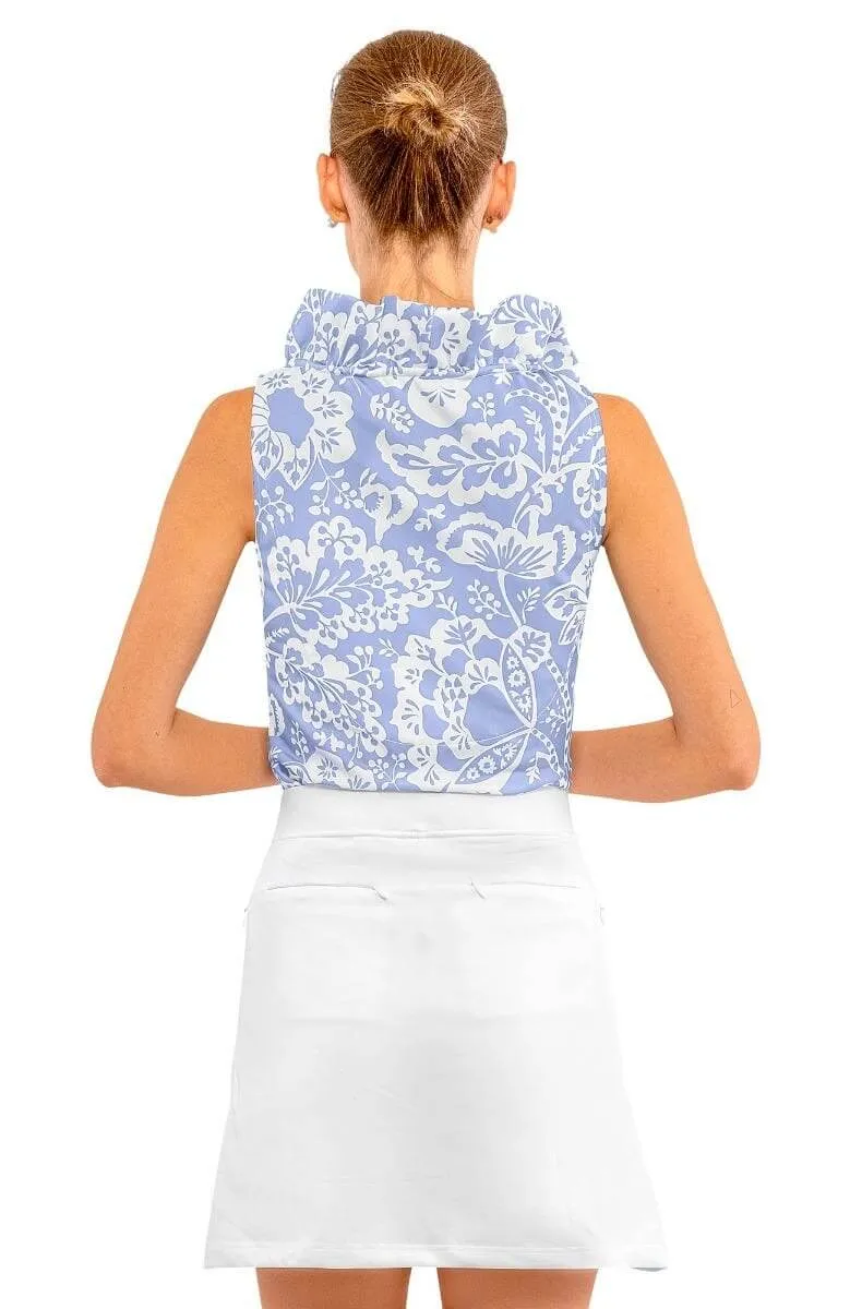 Sleeveless Ruffneck Top - Flora minimalist style