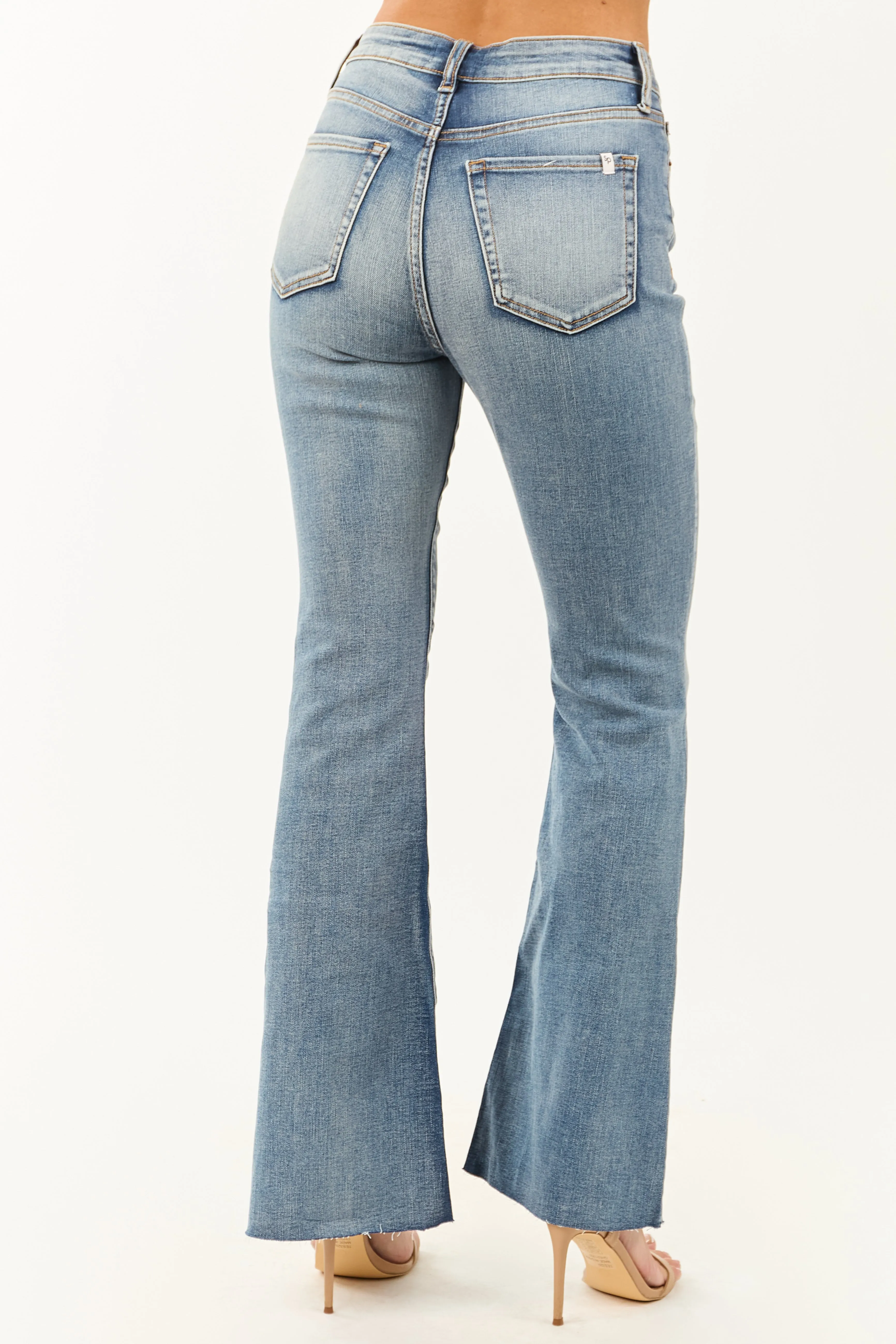 Sneak Peek Medium Wash Stretchy Flare Jeans all age