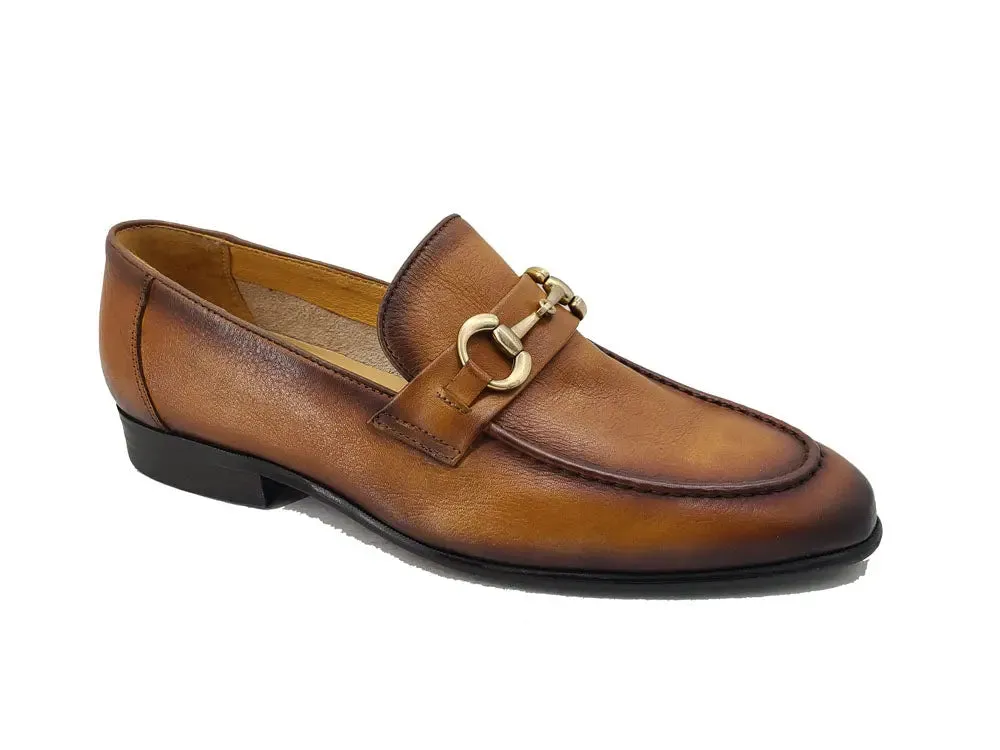 Soft Calf Leather with gold horse bit walk easy