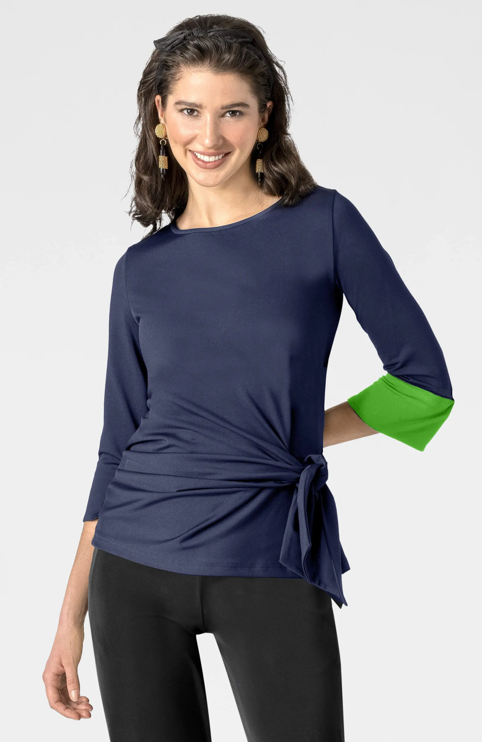 Solid Cinch & Tie Top height elongating