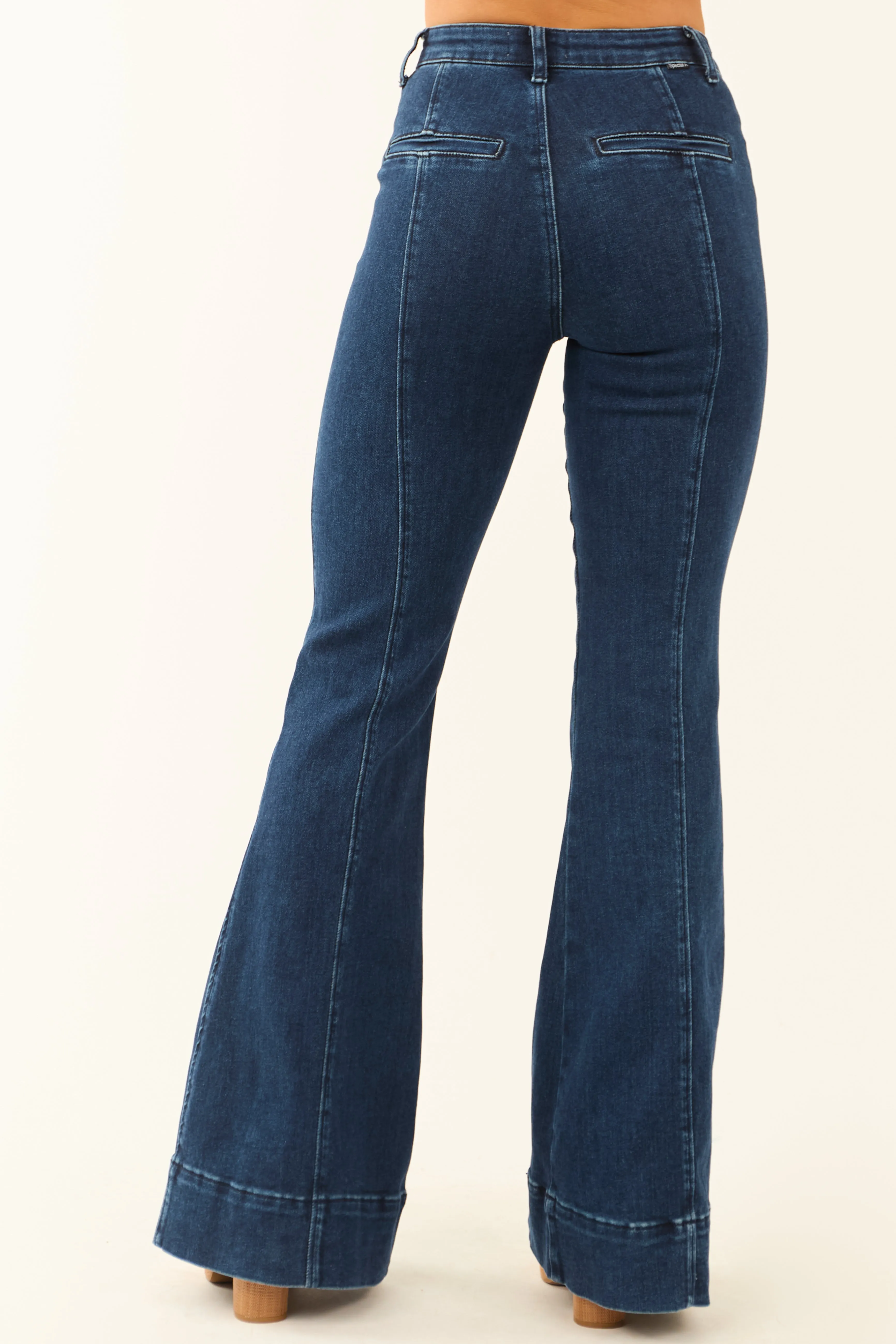 Special A Dark Tummy Control Stretchy Flare Jeans soft wrap
