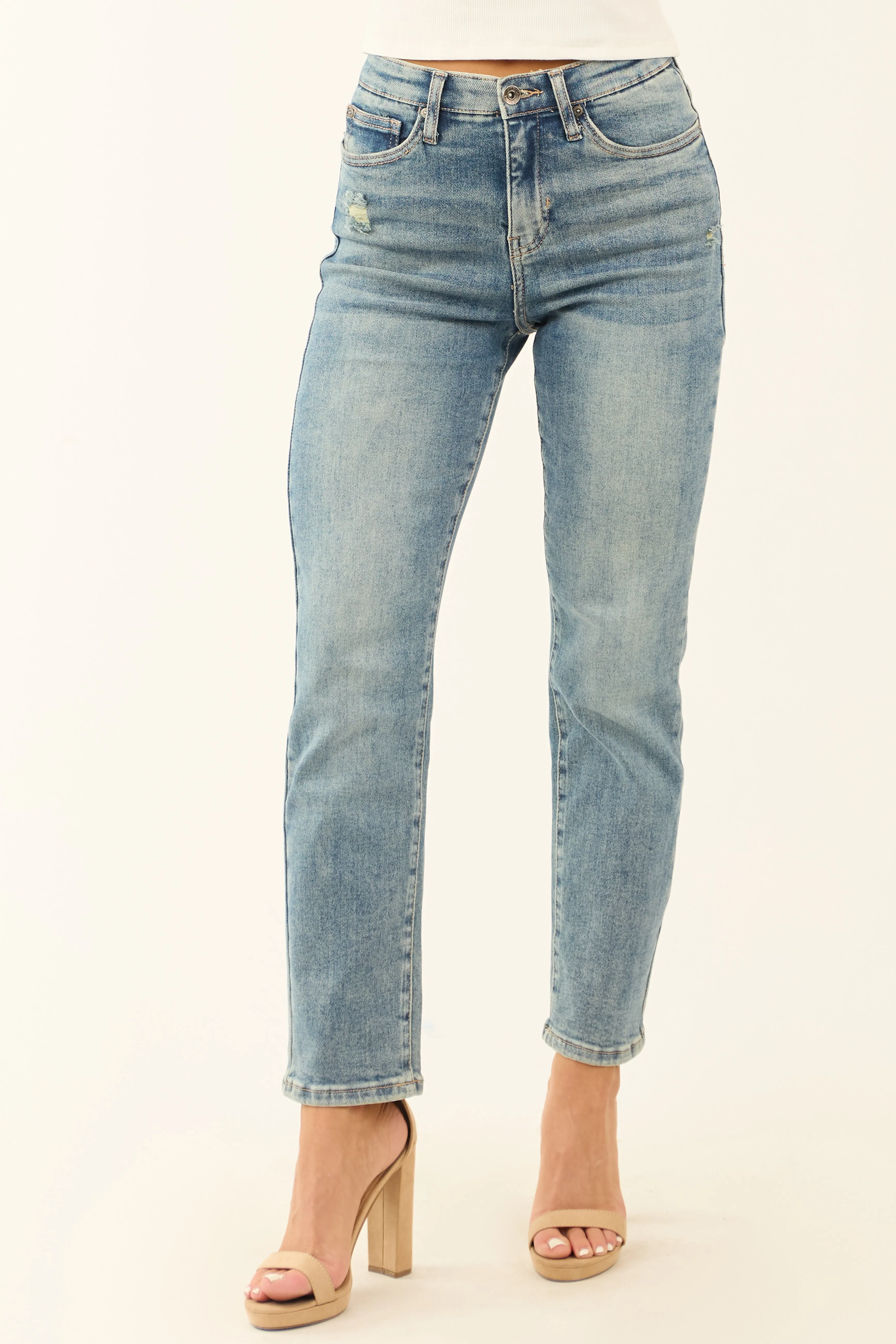 Special A Tummy Control Stretchy Slim Straight Jeans look ready