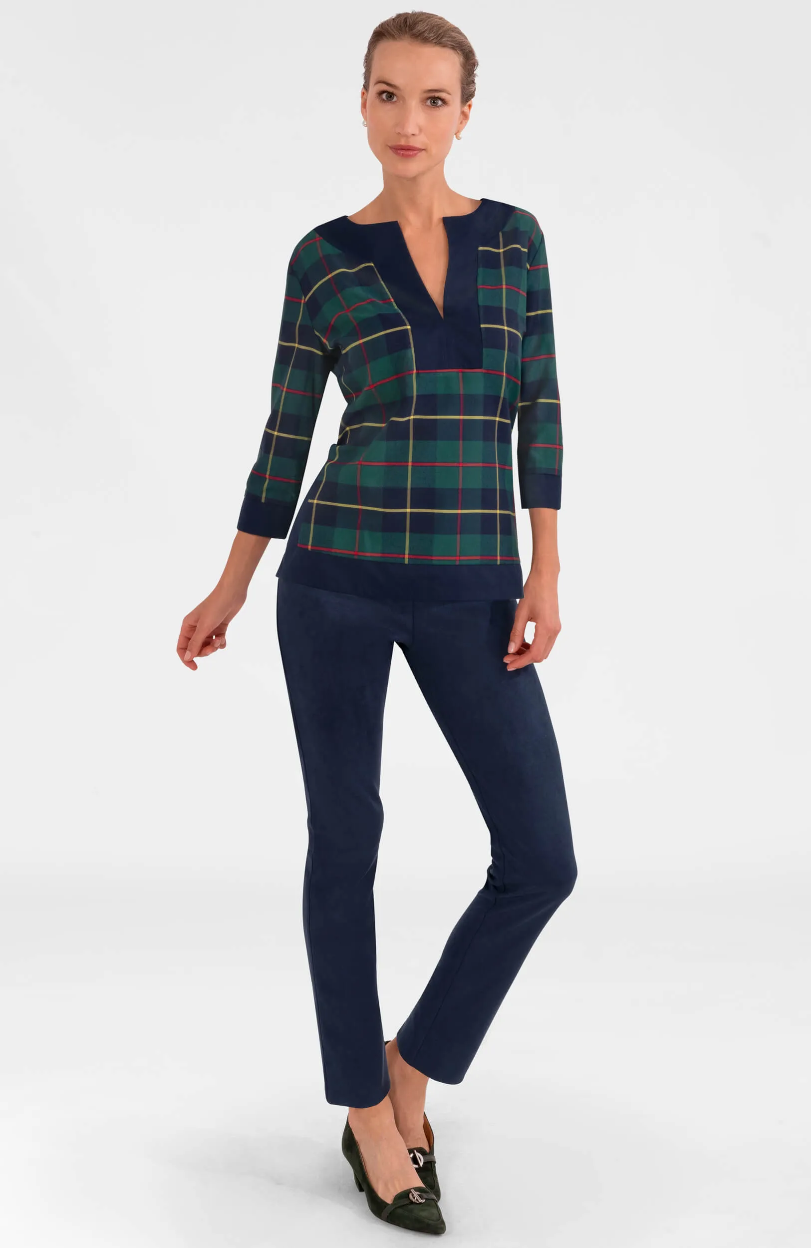 Split Neck Tunic - Plaidly Cooper smart thermostat