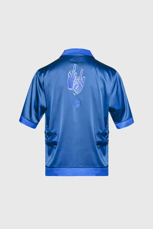 Still Find Peace Button Up Silk Shirt casual everyday