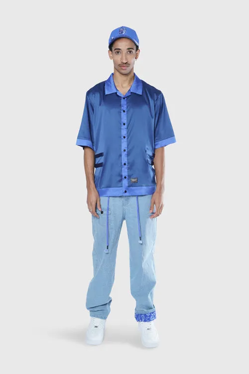Still Find Peace Button Up Silk Shirt casual everyday