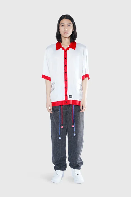 Still Find Peace Button Up Silk Shirt cycling windproof