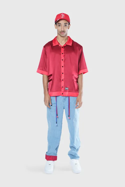 Still Find Peace Button Up Silk Shirt romantic touch