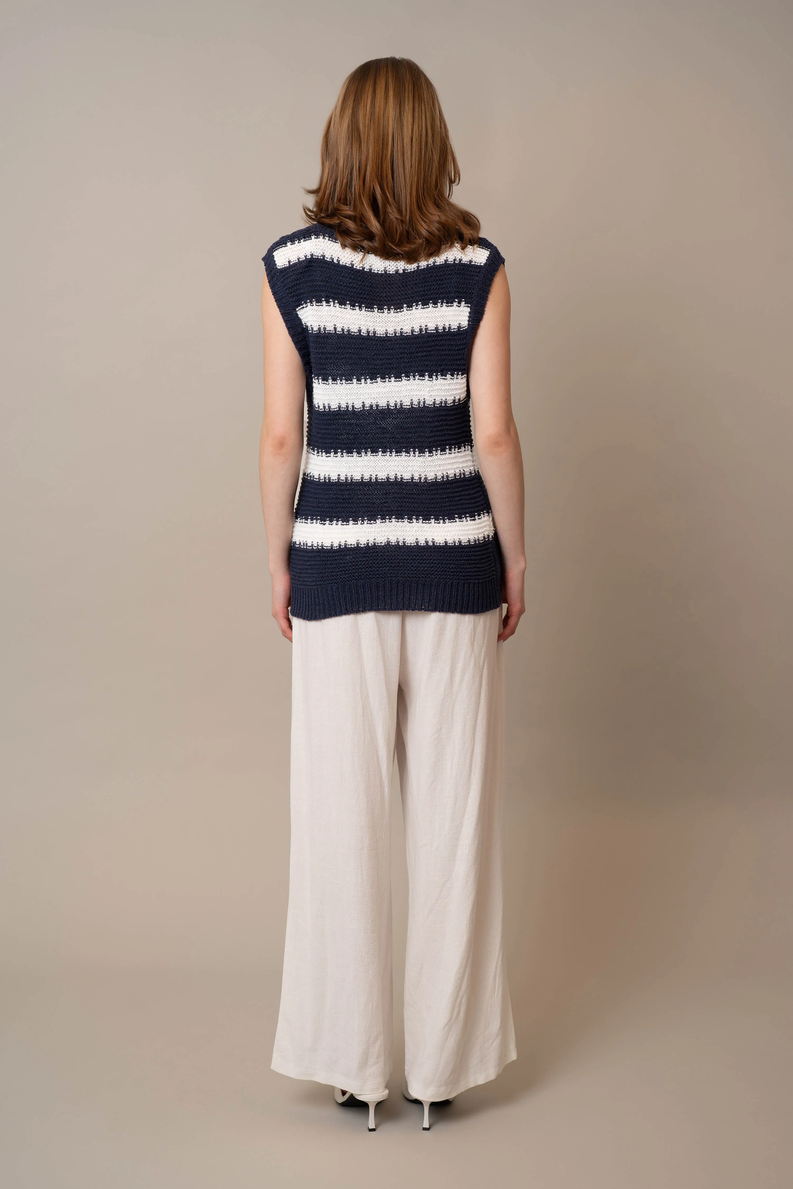 Striped Pullover Vest cozy outfit