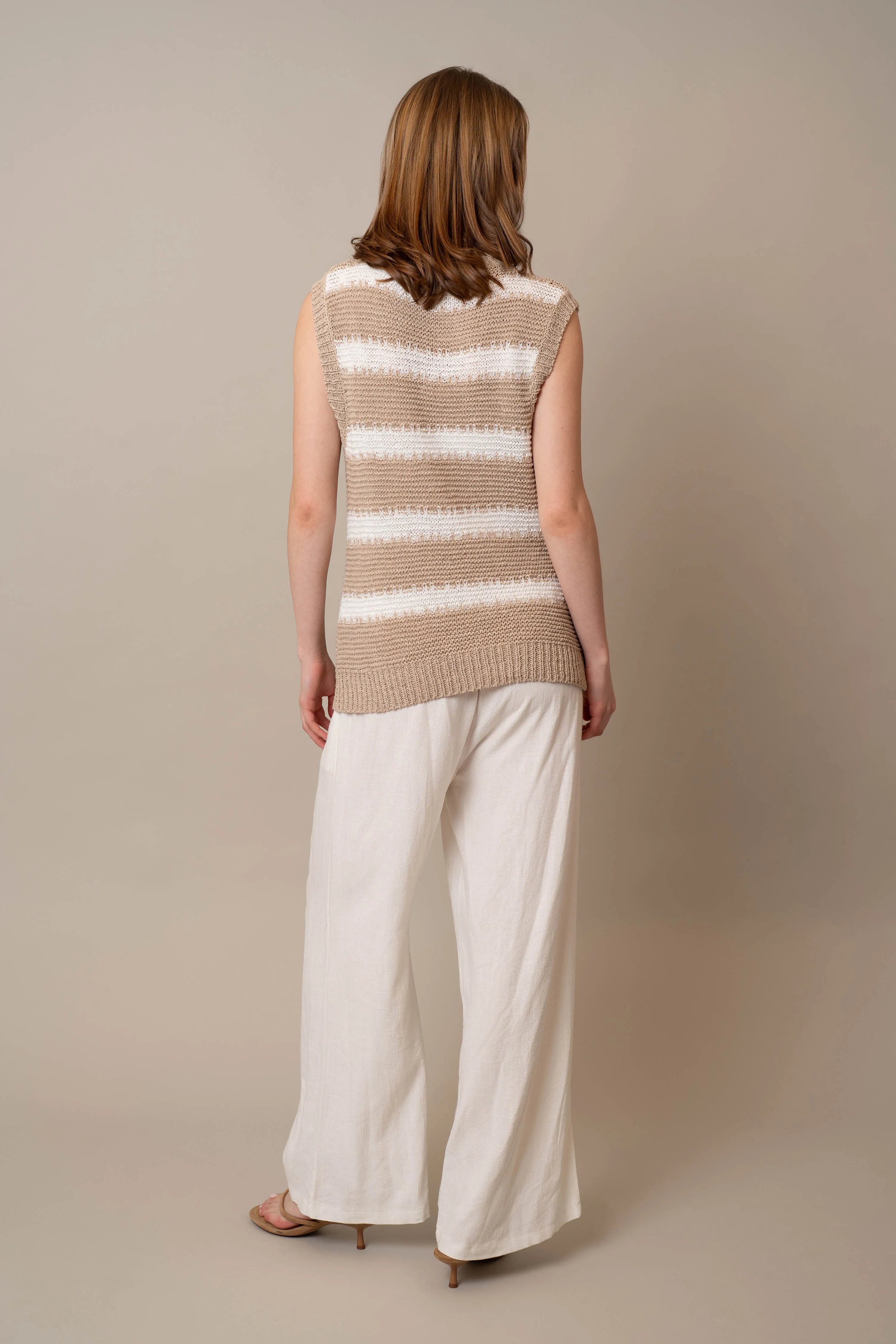 Striped Pullover Vest cozy outfit