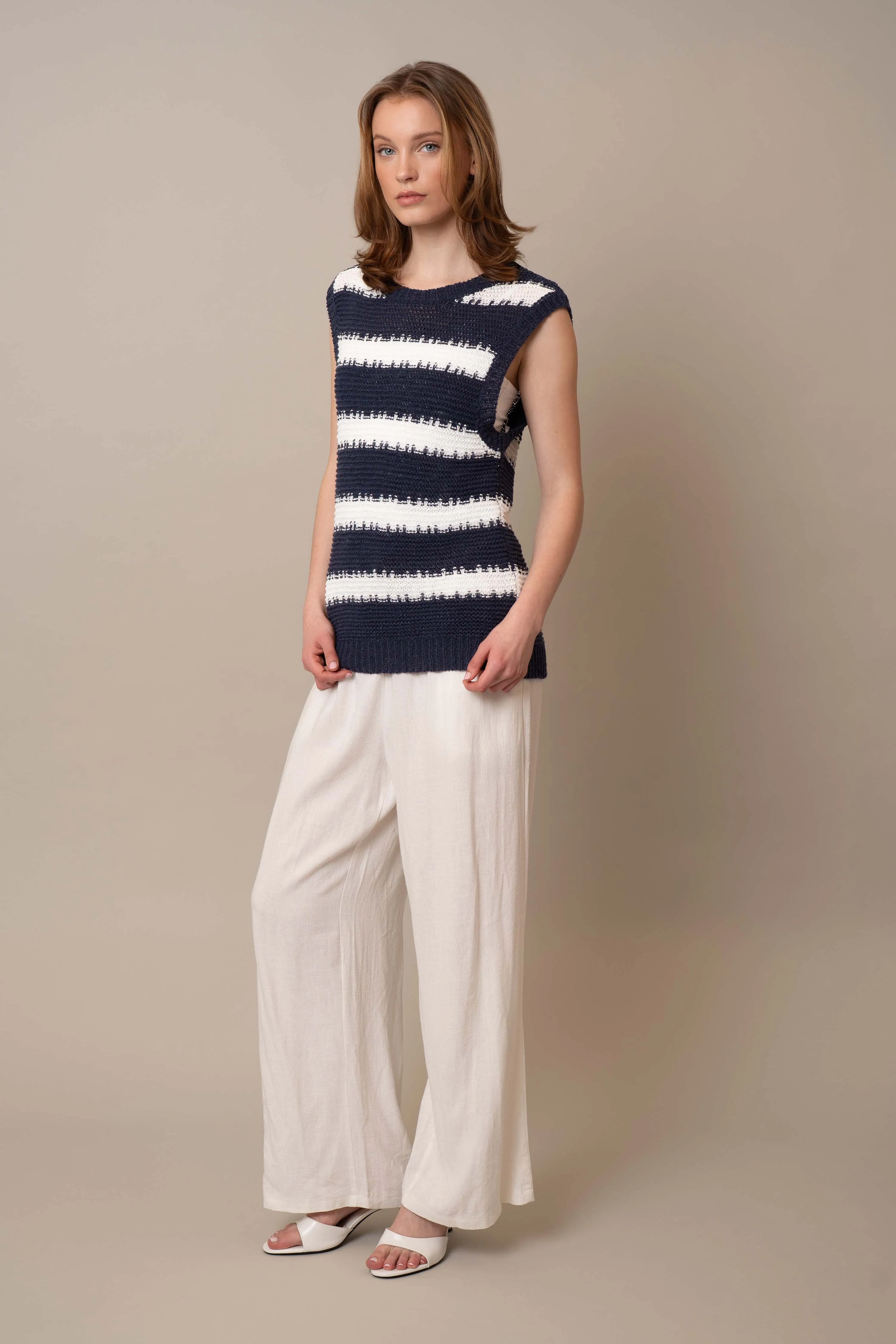 Striped Pullover Vest cozy outfit