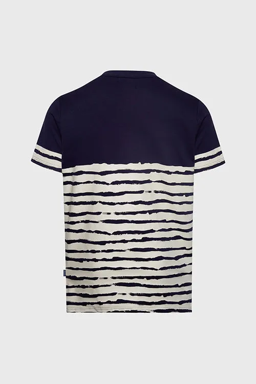 Striped Waves Henley Pocket Tee gaming theme