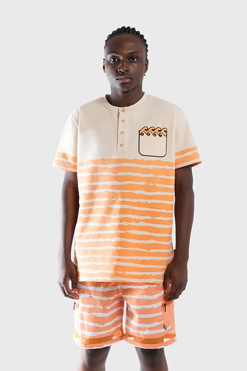 Striped Waves Henley Pocket Tee holiday limited