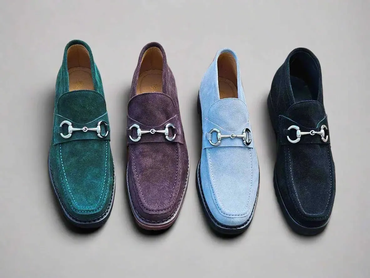 Suede Ankle Boot with Horsebit splash zone