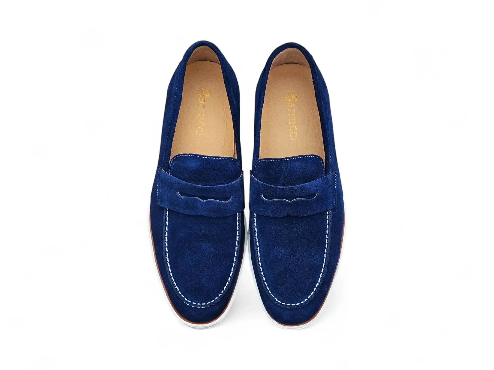 Supple Suede Penny Loafer with Sporty Sole daily flow
