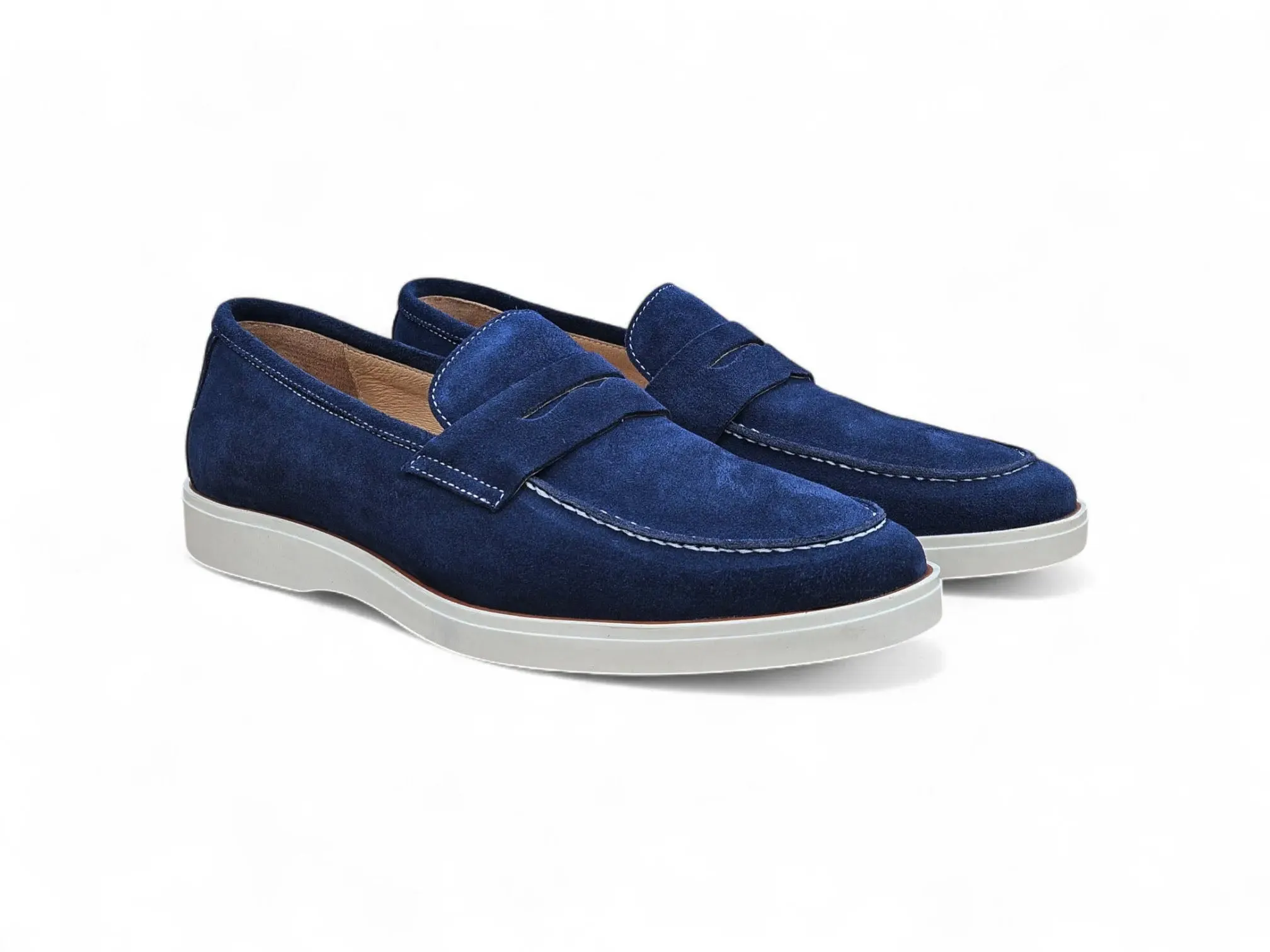 Supple Suede Penny Loafer with Sporty Sole daily flow