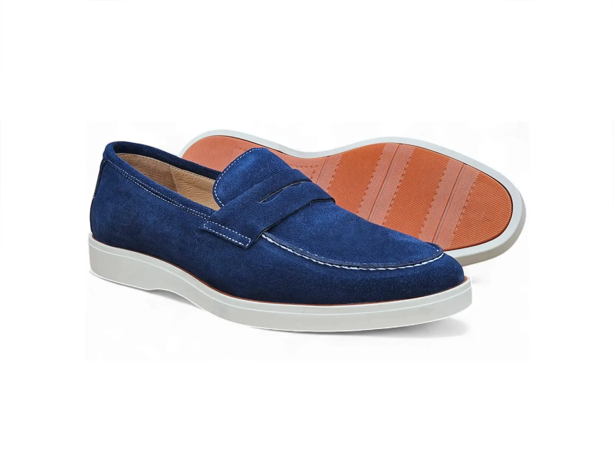 Supple Suede Penny Loafer with Sporty Sole daily flow
