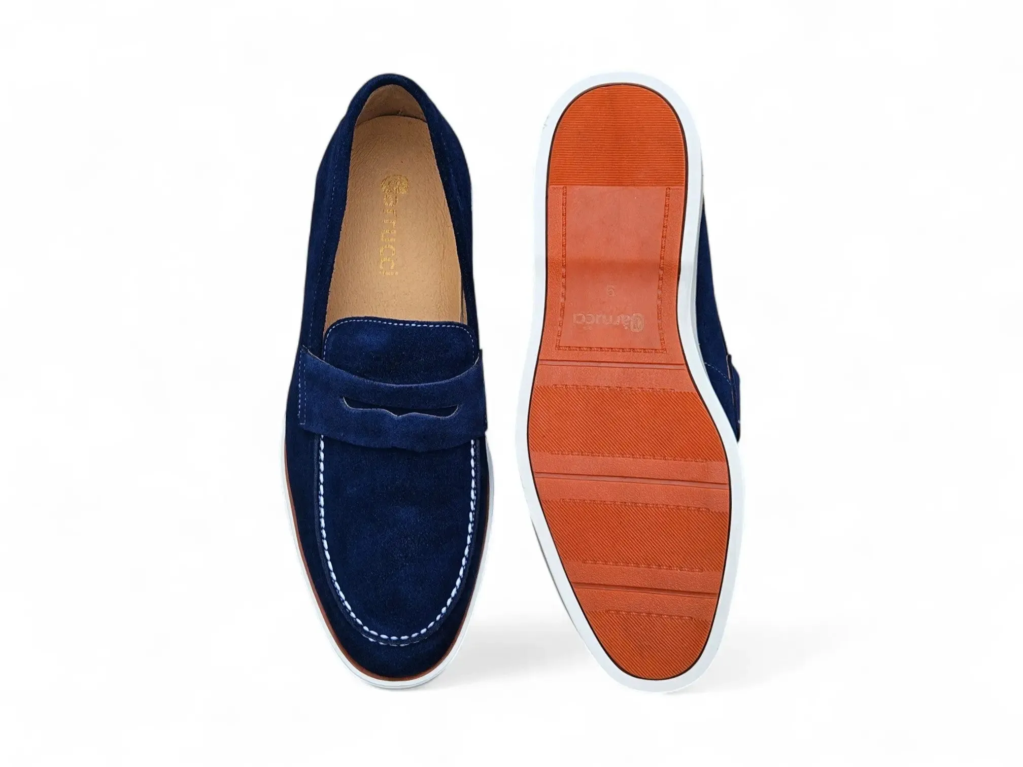 Supple Suede Penny Loafer with Sporty Sole daily flow