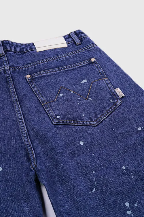 Tapestry Pattern Flared Denim Jeans multi style