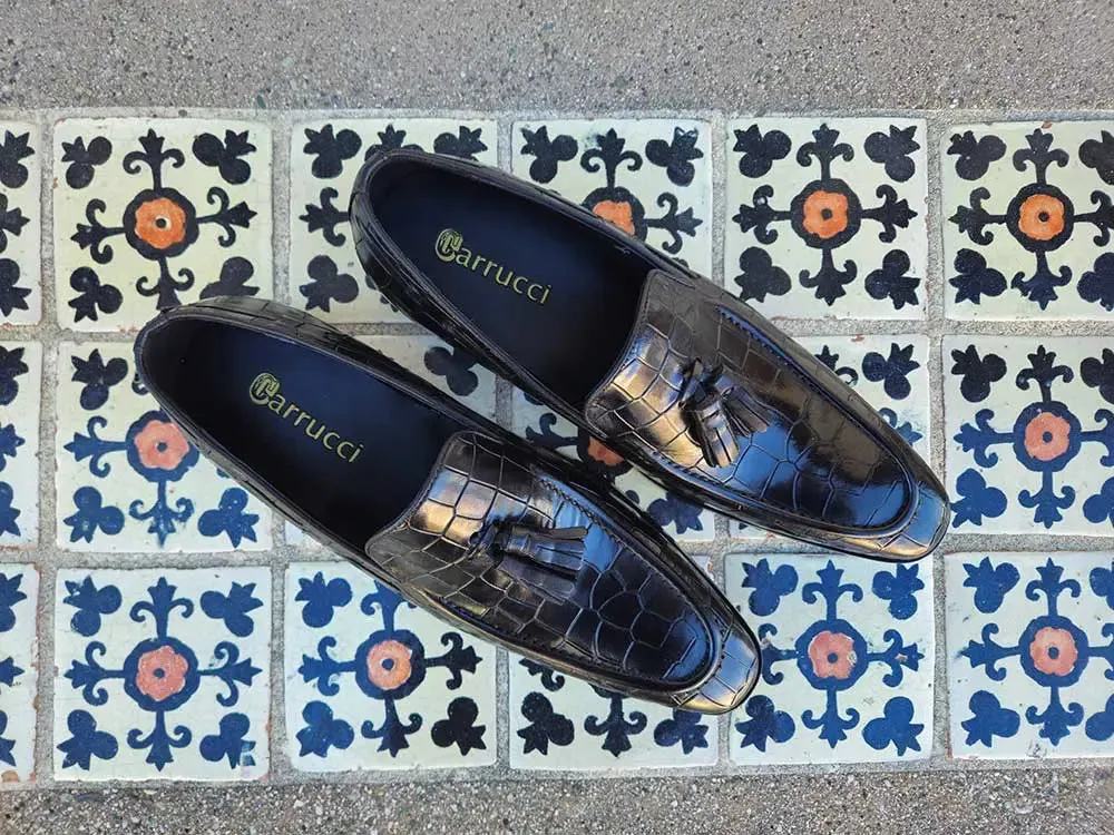 Tassel Loafer With Gator Print quick wear