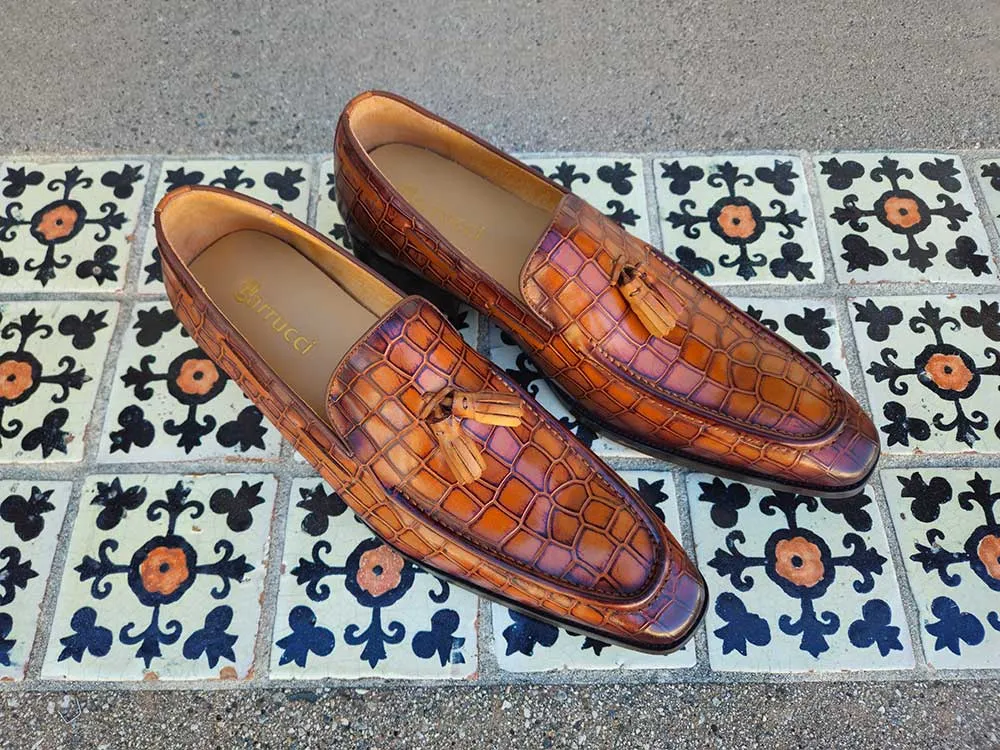 Tassel Loafer With Gator Print quick wear