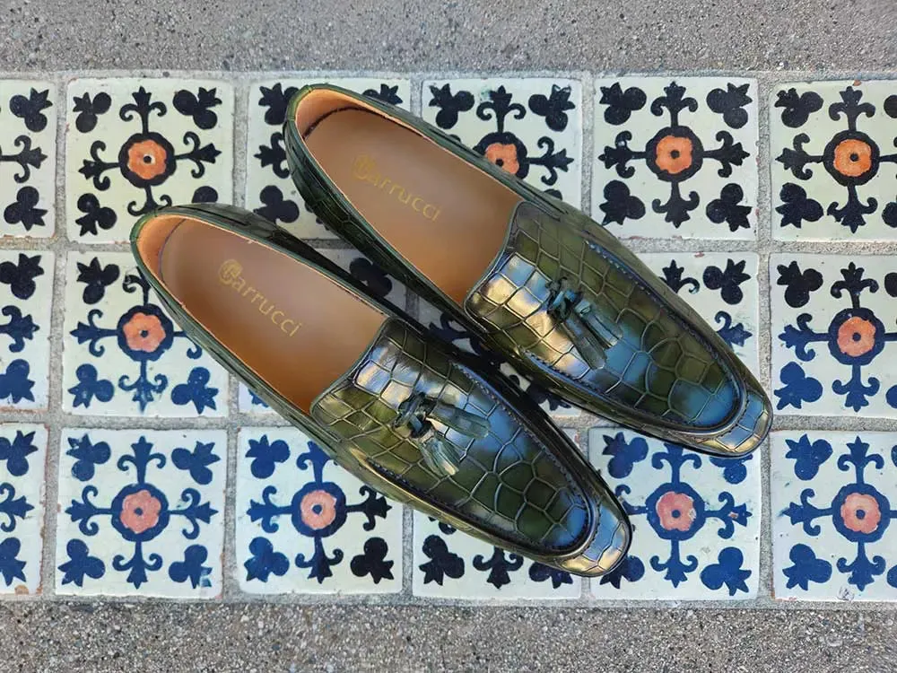 Tassel Loafer With Gator Print quick wear