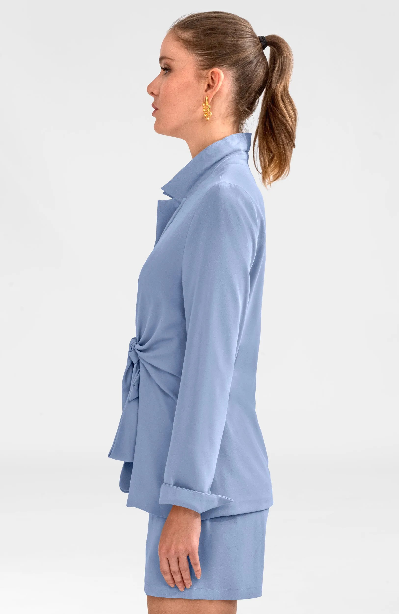 Tie Front Jacket - Silky Heaven summer cool