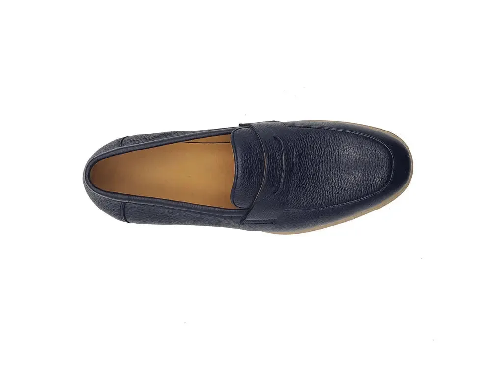 Tumble Calfskin Penny Loafer clean finish