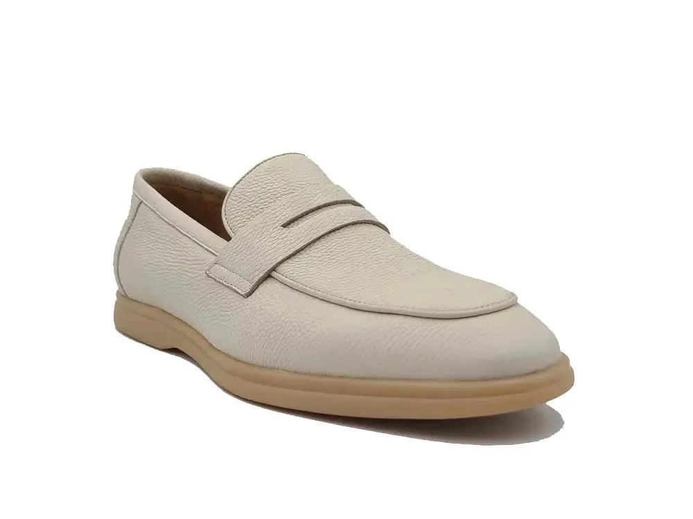 Tumble Calfskin Penny Loafer clean finish