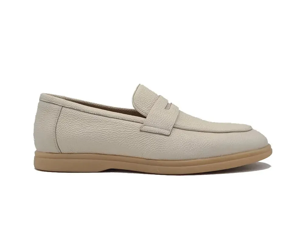 Tumble Calfskin Penny Loafer clean finish