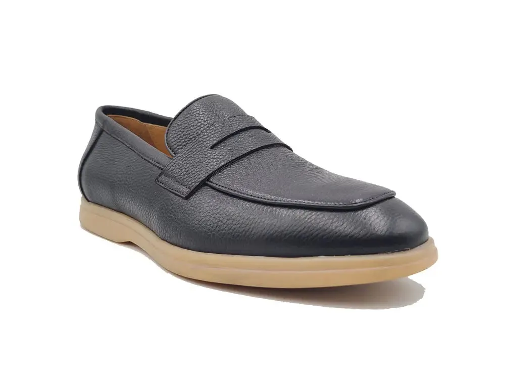Tumble Calfskin Penny Loafer clean finish