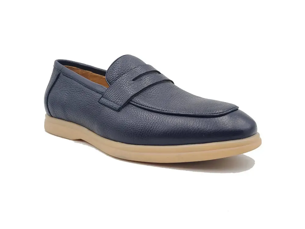Tumble Calfskin Penny Loafer clean finish