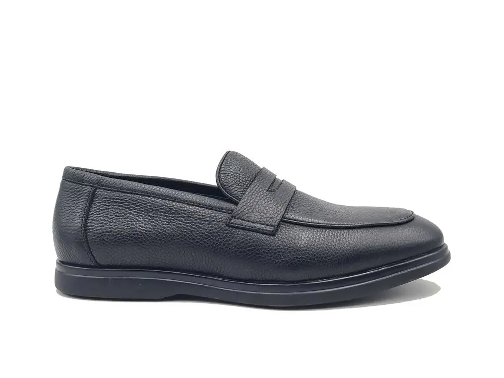 Tumble Calfskin Penny Loafer clean finish