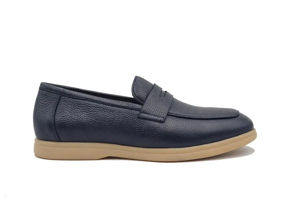 Tumble Calfskin Penny Loafer clean finish