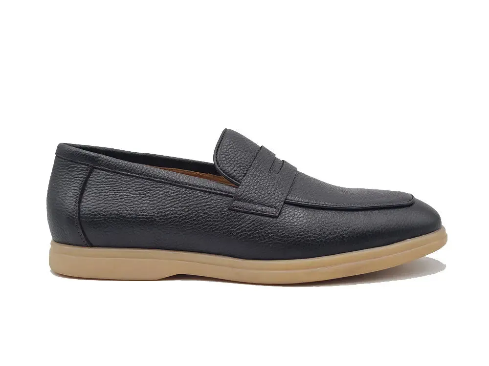 Tumble Calfskin Penny Loafer clean finish