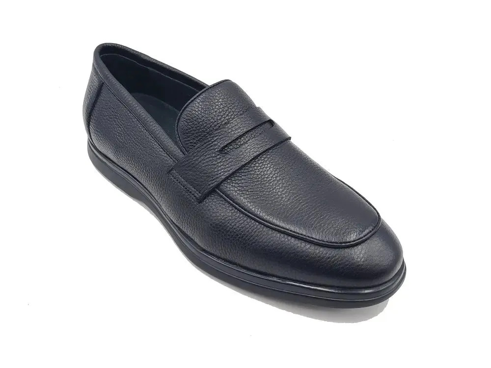 Tumble Calfskin Penny Loafer clean finish