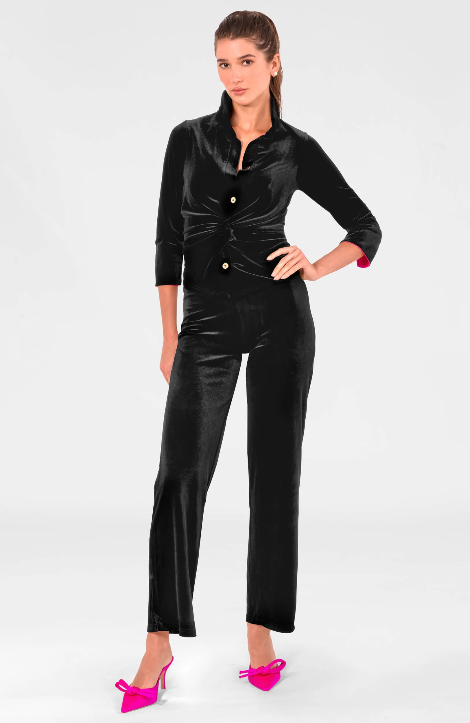 Twist & Shout Top - Silky Velvet commute essential