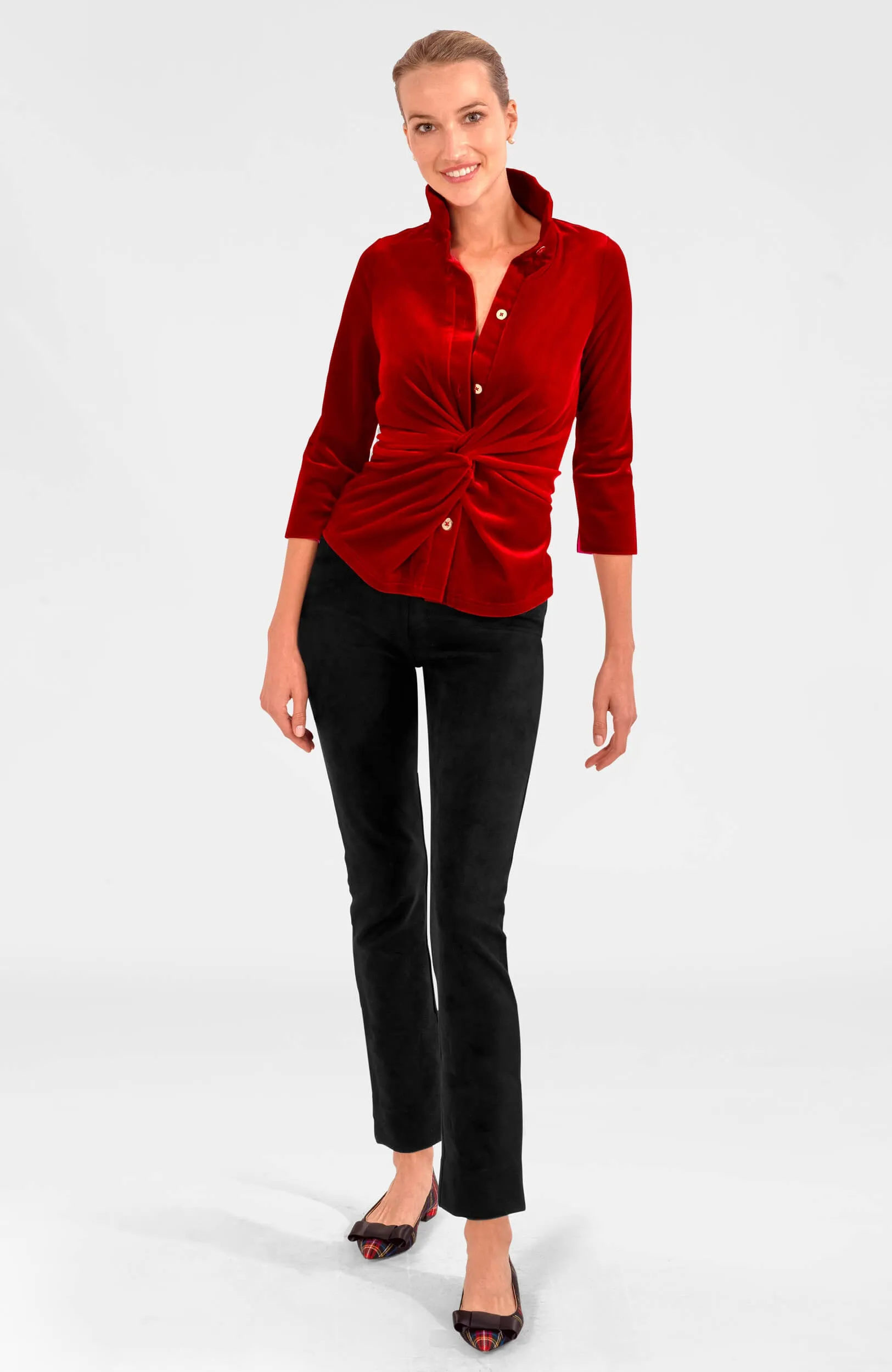 Twist & Shout Top - Silky Velvet commute essential