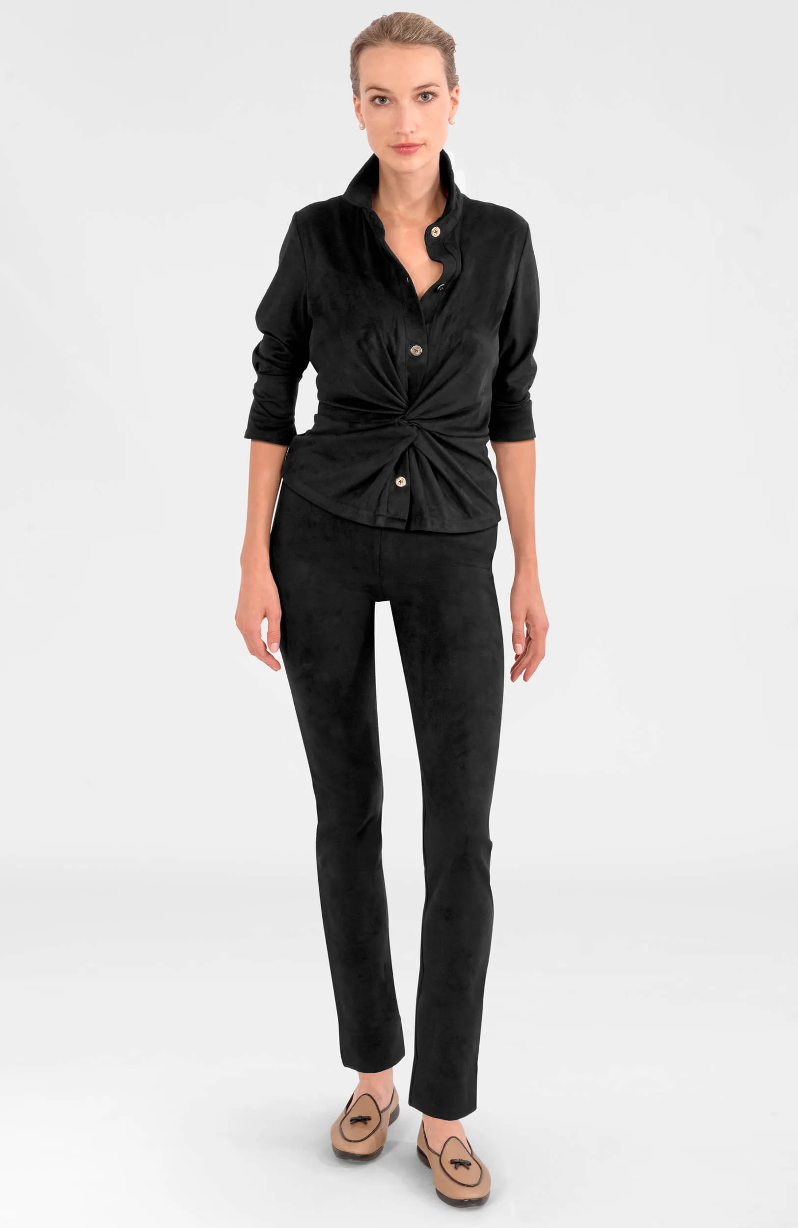Twist & Shout Top - Ultra Suede date night