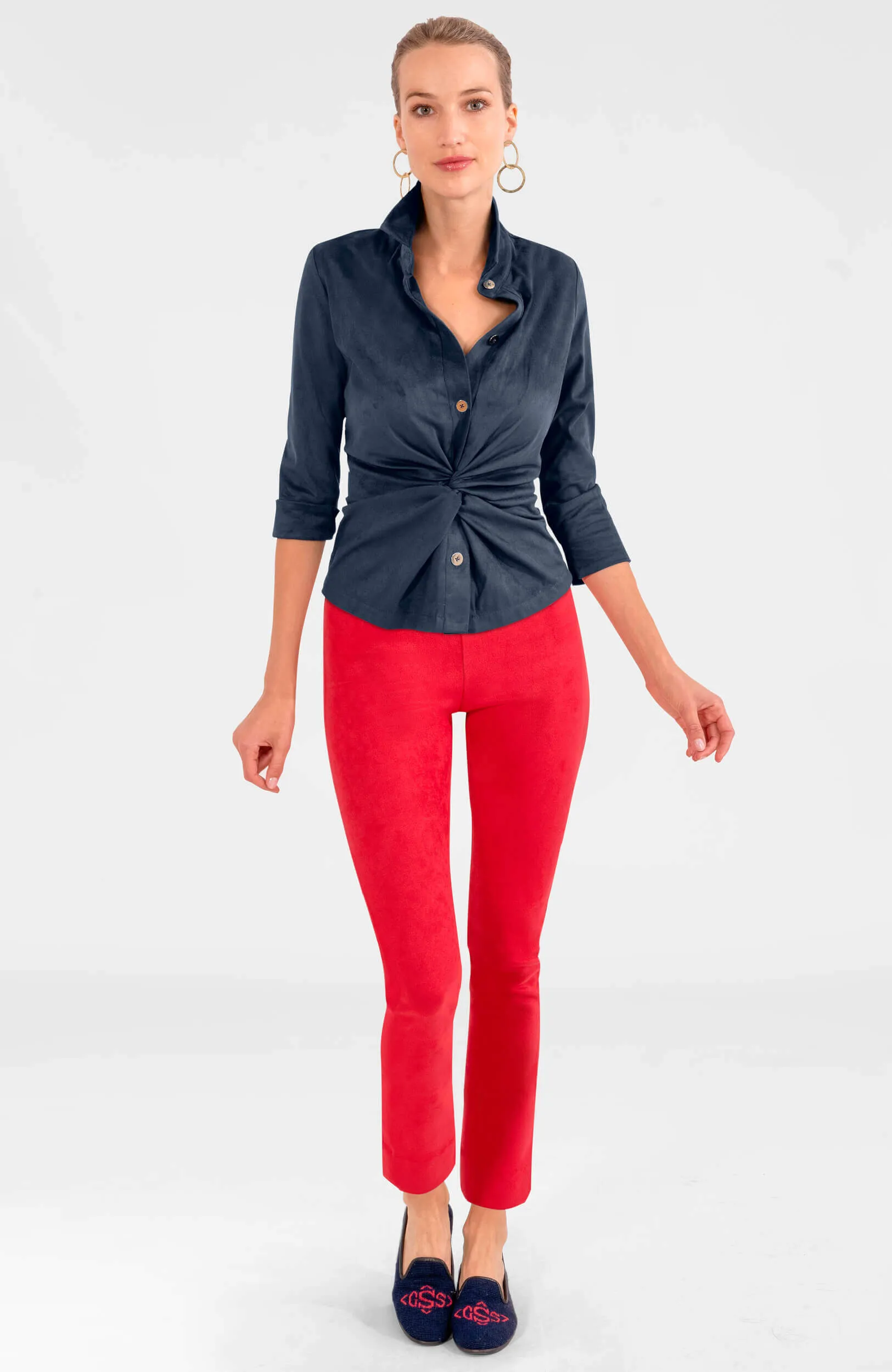 Twist & Shout Top - Ultra Suede date night