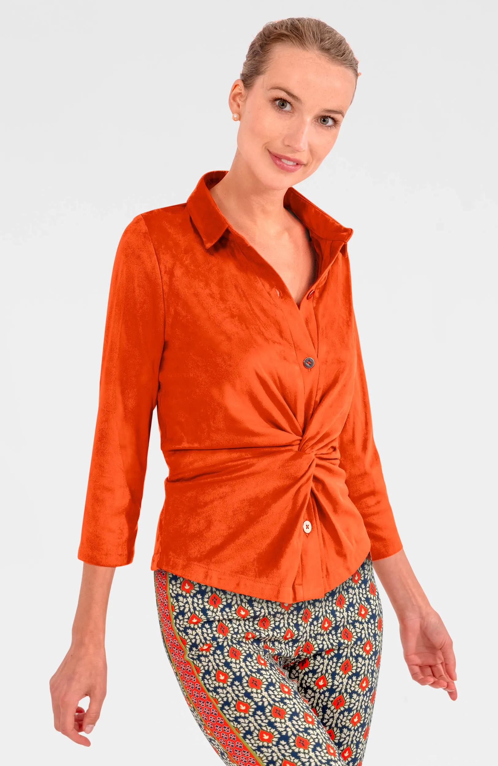 Twist & Shout Top - Ultra Suede date night