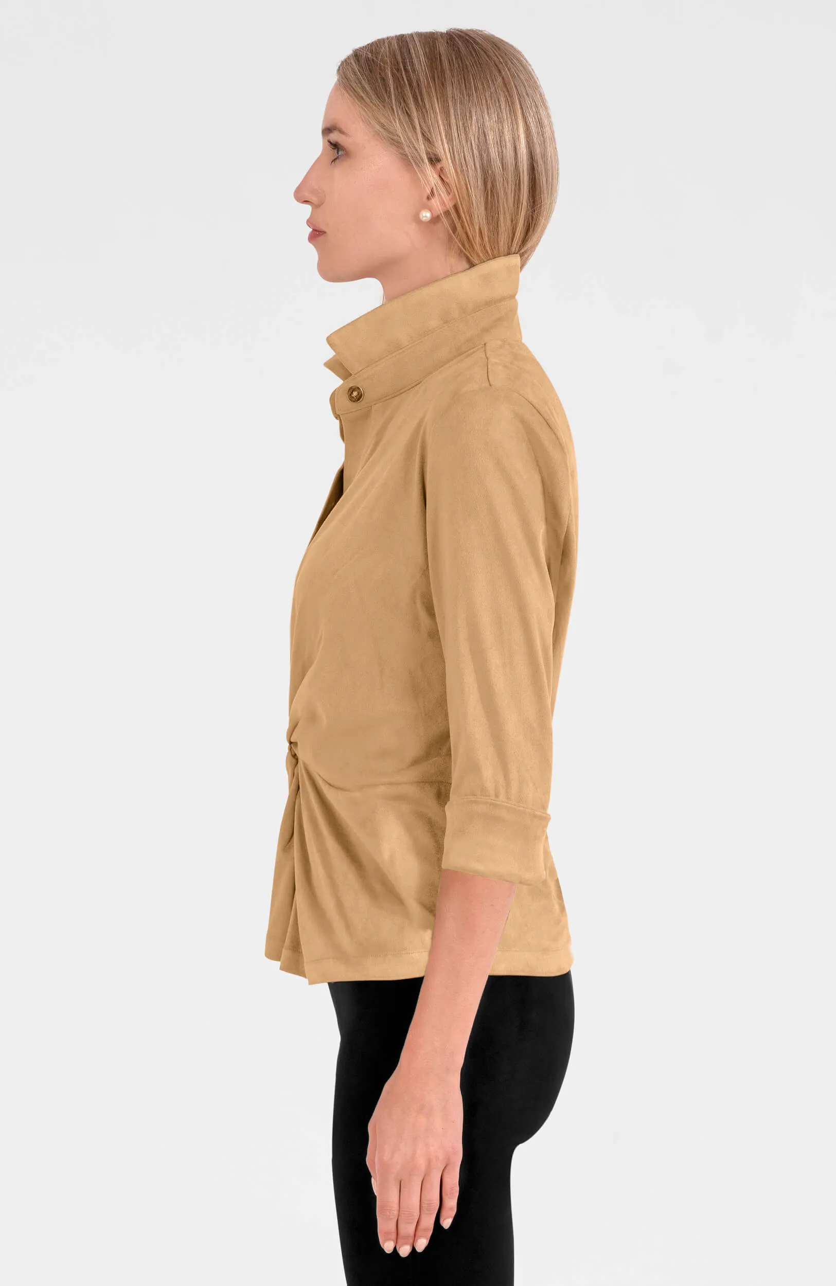 Twist & Shout Top - Ultra Suede date night