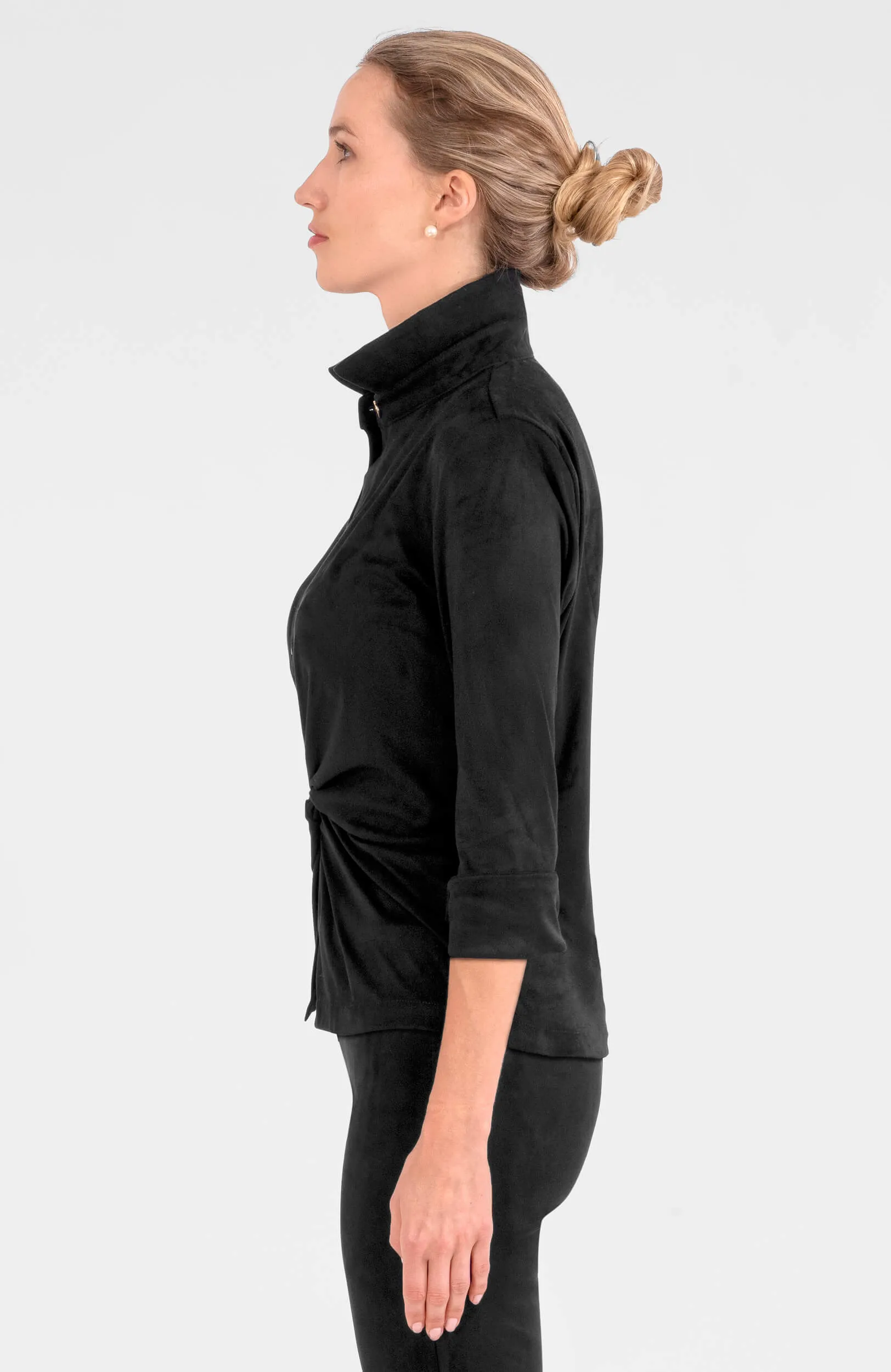 Twist & Shout Top - Ultra Suede date night