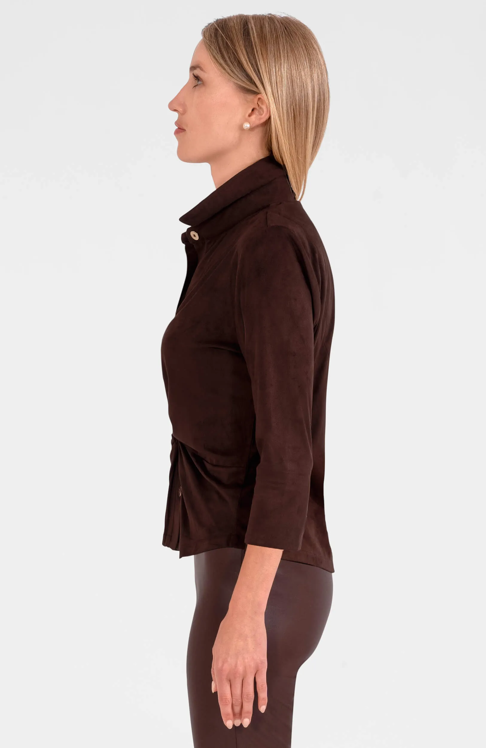 Twist & Shout Top - Ultra Suede date night