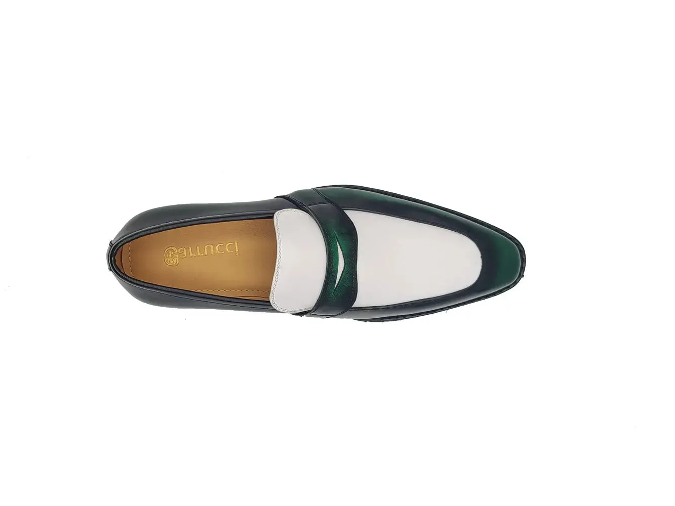 Two Tone Patent Leather Penny Loafer light spirit