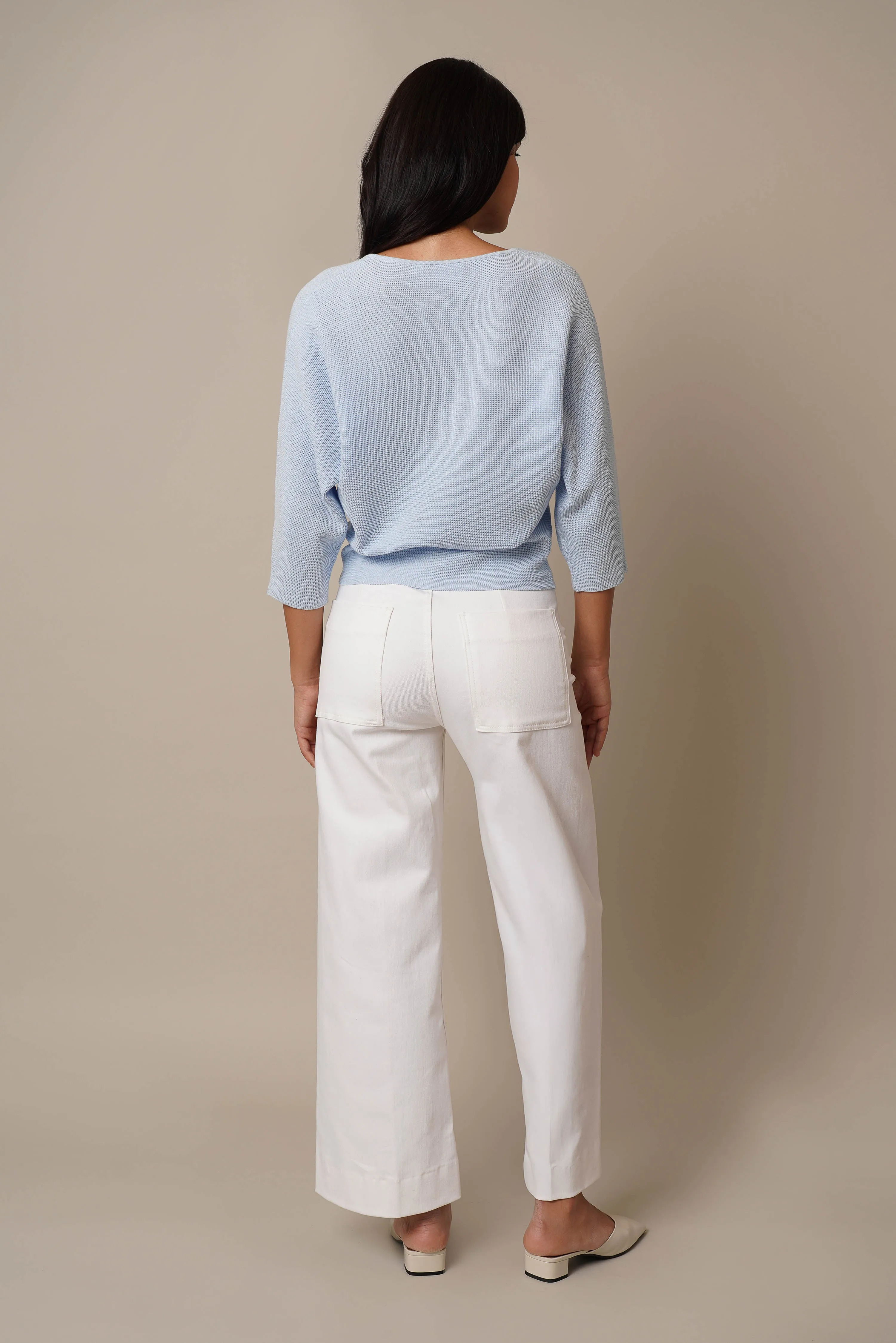 V-Neck Waffle Dolman relaxed chic
