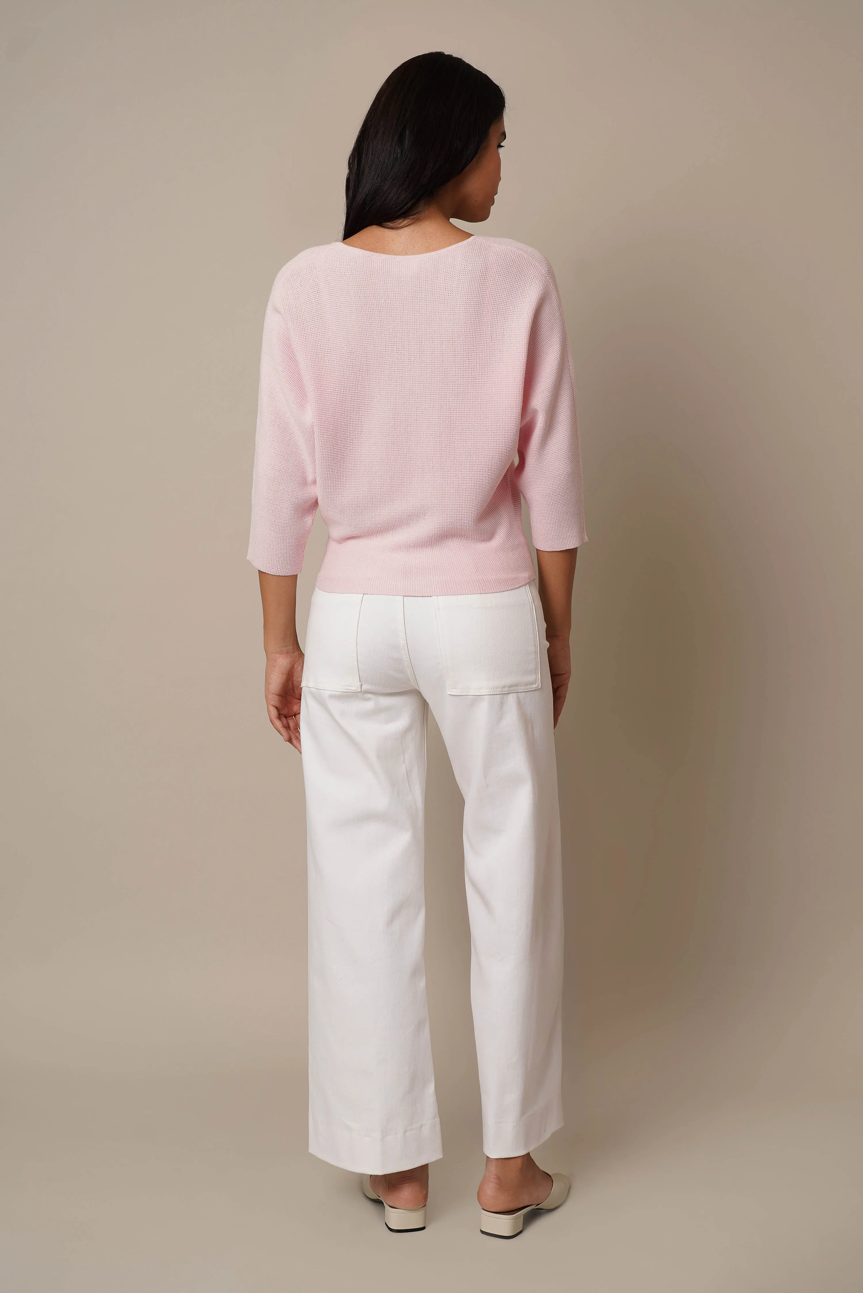 V-Neck Waffle Dolman relaxed chic